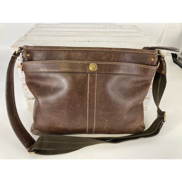 COACH 70053 LARGE VNTAGE LEAHTER MENS SLING BAG - Picture 2 of 14